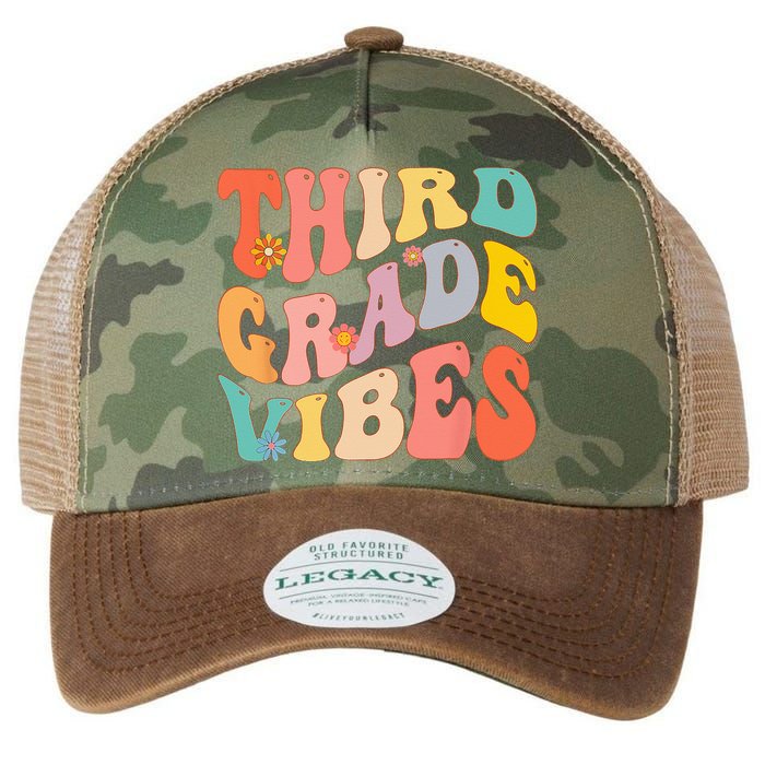 Third Grade Vibes For 3rd Grade Teacher Legacy Tie Dye Trucker Hat