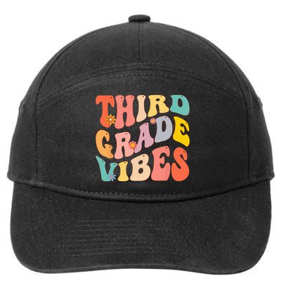 Third Grade Vibes For 3rd Grade Teacher 7-Panel Snapback Hat