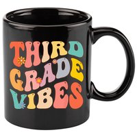 Third Grade Vibes For 3rd Grade Teacher 11oz C Handle Ceramic Mug
