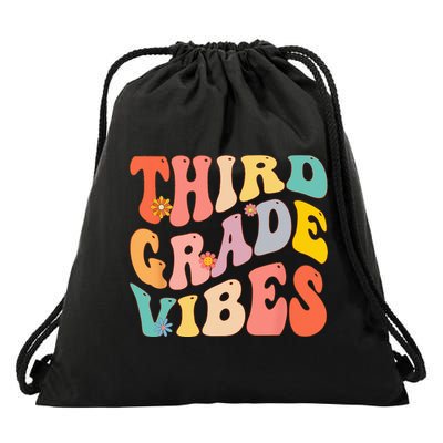 Third Grade Vibes For 3rd Grade Teacher Drawstring Bag