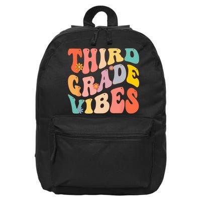 Third Grade Vibes For 3rd Grade Teacher 16 in Basic Backpack