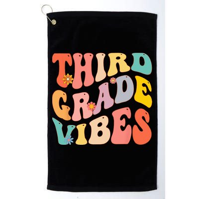 Third Grade Vibes For 3rd Grade Teacher Golf Towel