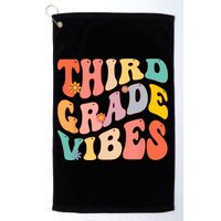 Third Grade Vibes For 3rd Grade Teacher Golf Towel