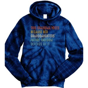 This Grandma Votes Because Her Granddaughters Future Freedom Tie Dye Hoodie