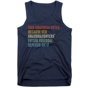 This Grandma Votes Because Her Granddaughters Future Freedom Tank Top