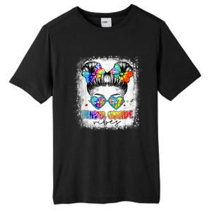 Third Grade Vibes Messy Hair Bun Girl Back To School First Tall Fusion ChromaSoft Performance T-Shirt