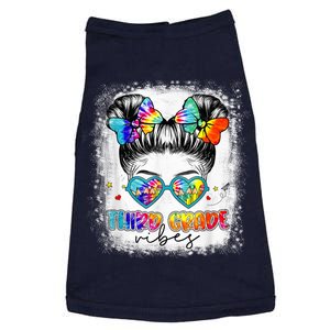 Third Grade Vibes Messy Hair Bun Girl Back To School First Doggie Tank