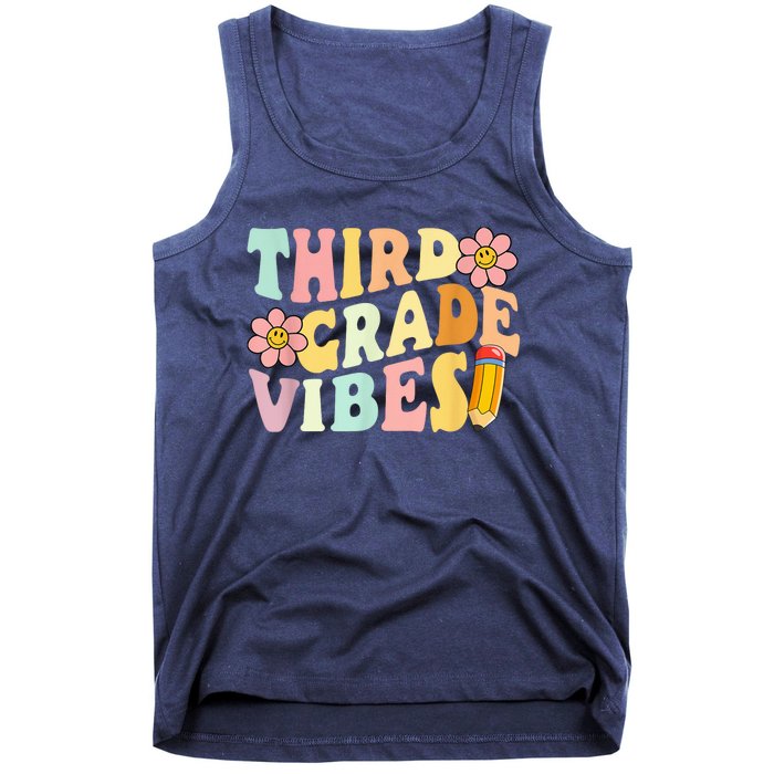 Third Grade Vibes 3rd Grade 1st Day Of School Teacher Kid Tank Top