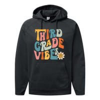 Third Grade Vibes 3rd Grade Team Retro 1st Day Of School Performance Fleece Hoodie