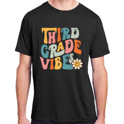 Third Grade Vibes 3rd Grade Team Retro 1st Day Of School Adult ChromaSoft Performance T-Shirt