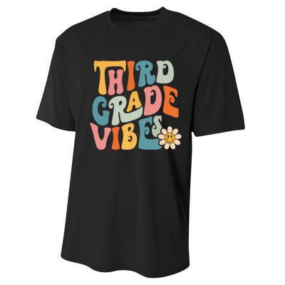 Third Grade Vibes 3rd Grade Team Retro 1st Day Of School Performance Sprint T-Shirt