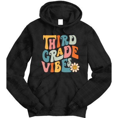 Third Grade Vibes 3rd Grade Team Retro 1st Day Of School Tie Dye Hoodie