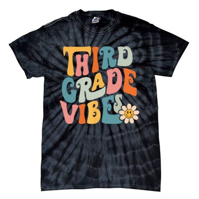 Third Grade Vibes 3rd Grade Team Retro 1st Day Of School Tie-Dye T-Shirt