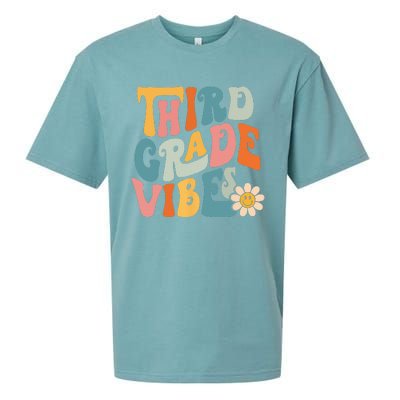 Third Grade Vibes 3rd Grade Team Retro 1st Day Of School Sueded Cloud Jersey T-Shirt