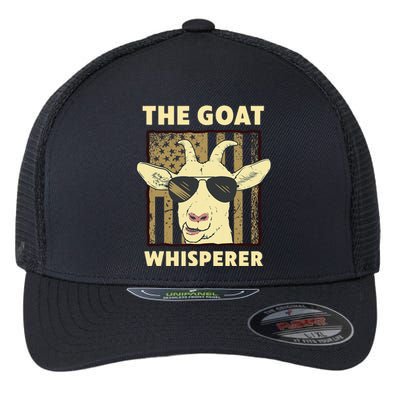 The Goat Whisperer Design Farmer Goat Lover Flexfit Unipanel Trucker Cap