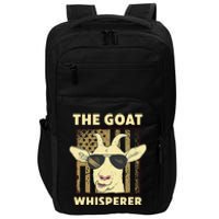 The Goat Whisperer Design Farmer Goat Lover Impact Tech Backpack