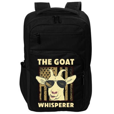 The Goat Whisperer Design Farmer Goat Lover Impact Tech Backpack