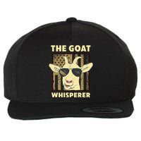 The Goat Whisperer Design Farmer Goat Lover Wool Snapback Cap