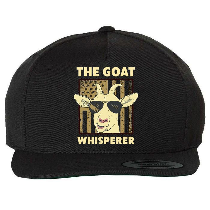 The Goat Whisperer Design Farmer Goat Lover Wool Snapback Cap