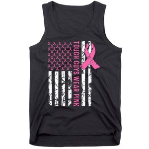 Tough Guys Wear Pink Breast Cancer Awareness Ribbon Tank Top