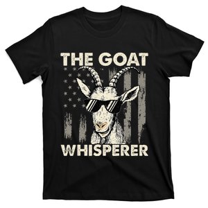 The Goat Whisperer USA American Flag Farm Animal Lover T-Shirt