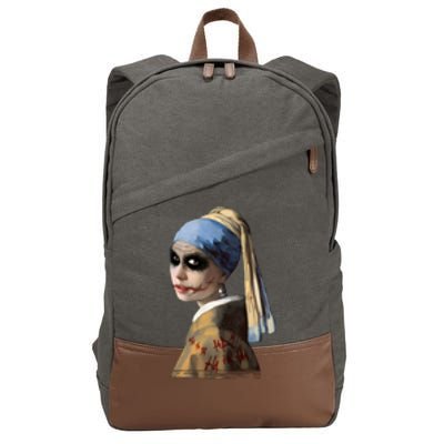 The Girl With The Broken Smile Classic Cotton Canvas Backpack