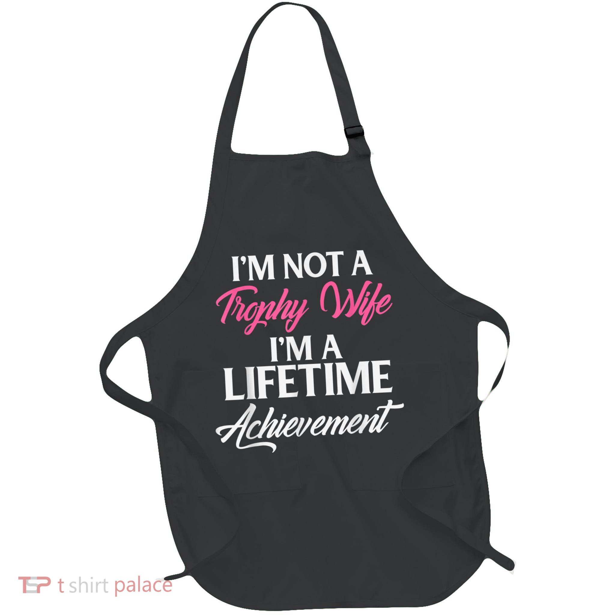 Trophy Gaming Wife Funny Mother Full-Length Apron With Pockets