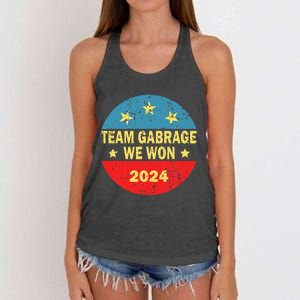 Team Garbage We Won Team Garbage For Trump 2024 Elections Women's Knotted Racerback Tank