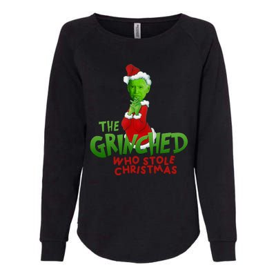 The Grinched Who Stole Christmas Funny Joe Biden Womens California Wash Sweatshirt