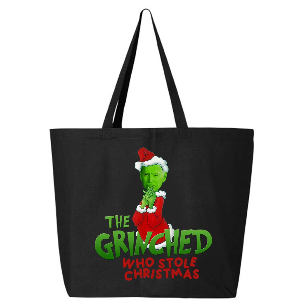 The Grinched Who Stole Christmas Funny Joe Biden 25L Jumbo Tote