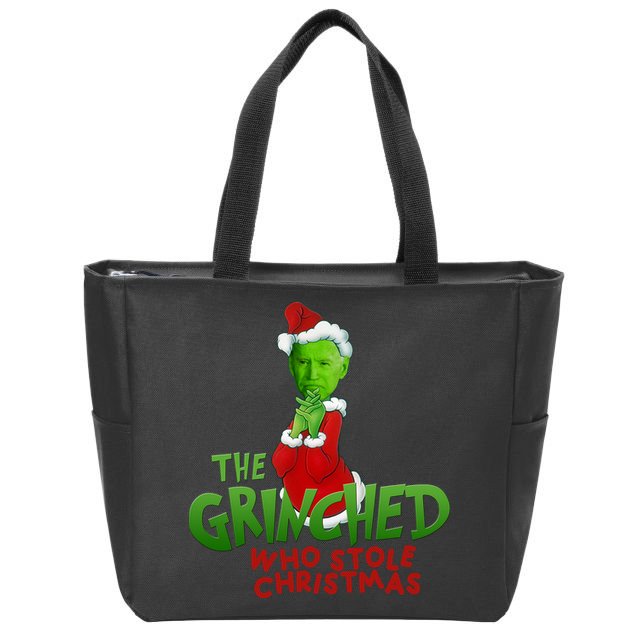 The Grinched Who Stole Christmas Funny Joe Biden Zip Tote Bag