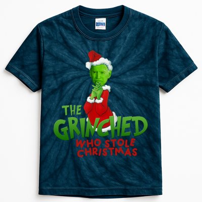 The Grinched Who Stole Christmas Funny Joe Biden Kids Tie-Dye T-Shirt