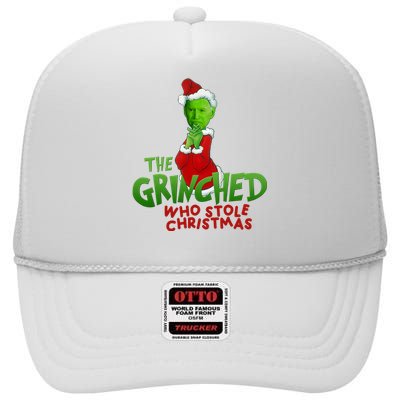 The Grinched Who Stole Christmas Funny Joe Biden High Crown Mesh Back Trucker Hat