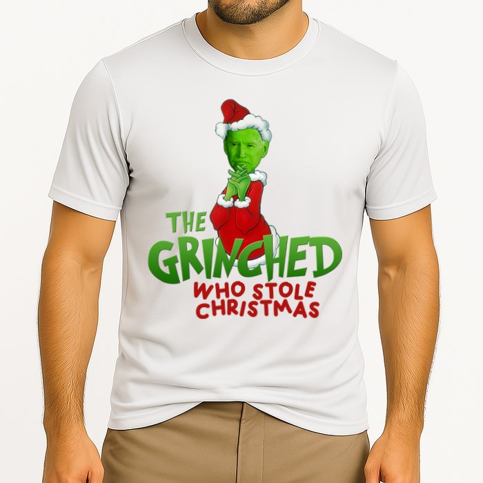 The Grinched Who Stole Christmas Funny Joe Biden Cooling Performance Crew T-Shirt