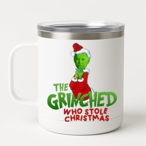 The Grinched Who Stole Christmas Funny Joe Biden 12 oz Stainless Steel Tumbler Cup