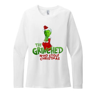 The Grinched Who Stole Christmas Funny Joe Biden Womens CVC Long Sleeve Shirt