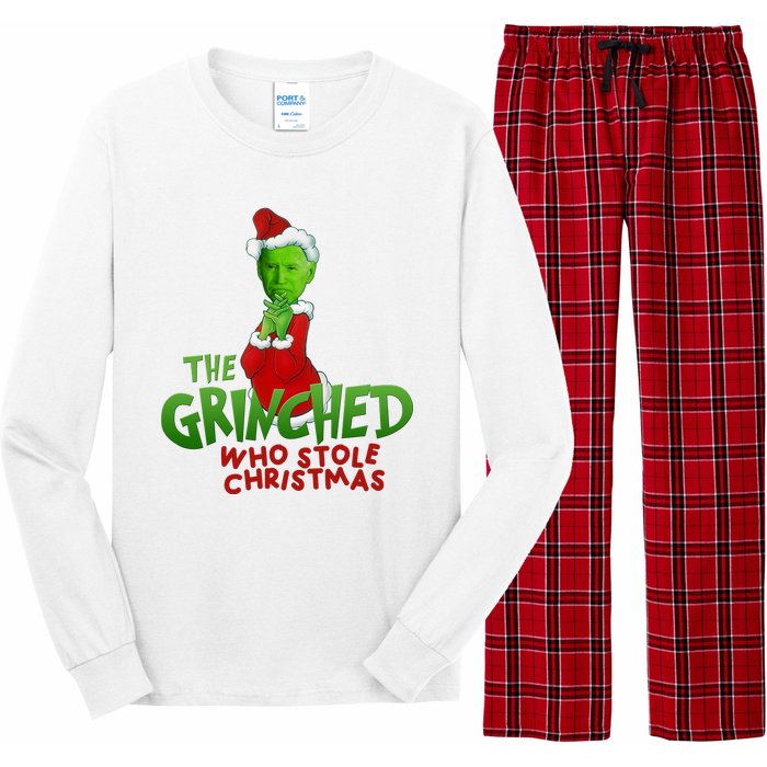 The Grinched Who Stole Christmas Funny Joe Biden Long Sleeve Pajama Set