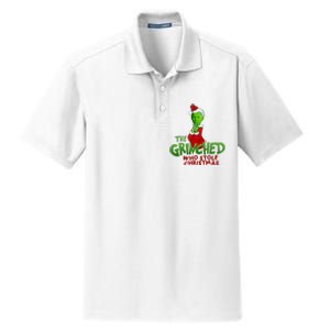 The Grinched Who Stole Christmas Funny Joe Biden Dry Zone Grid Polo