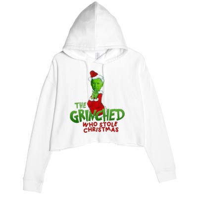 The Grinched Who Stole Christmas Funny Joe Biden Crop Fleece Hoodie