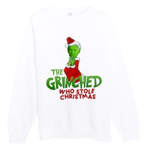 The Grinched Who Stole Christmas Funny Joe Biden Premium Crewneck Sweatshirt