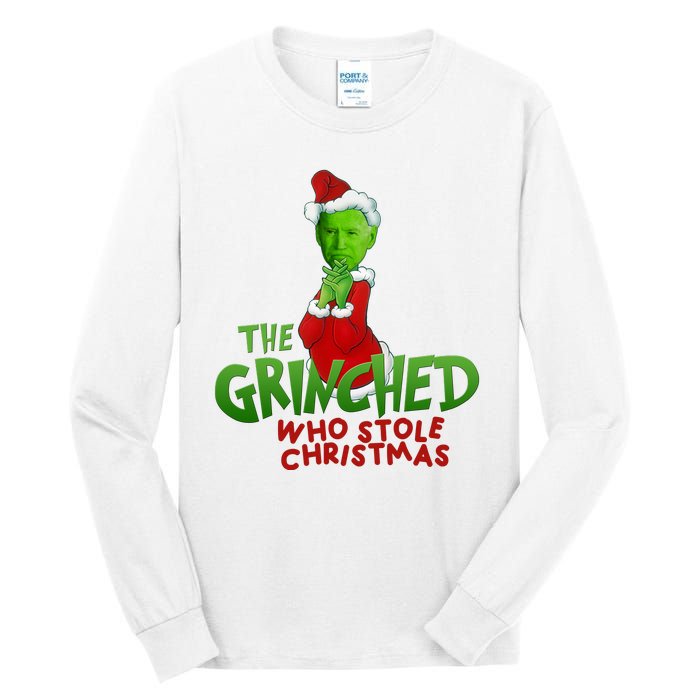 The Grinched Who Stole Christmas Funny Joe Biden Tall Long Sleeve T-Shirt