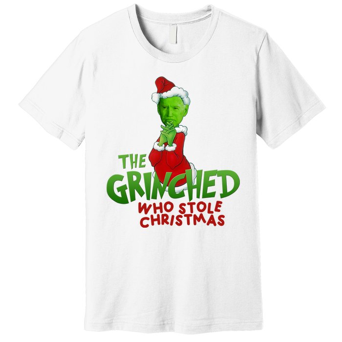 The Grinched Who Stole Christmas Funny Joe Biden Premium T-Shirt