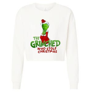 The Grinched Who Stole Christmas Funny Joe Biden Cropped Pullover Crew