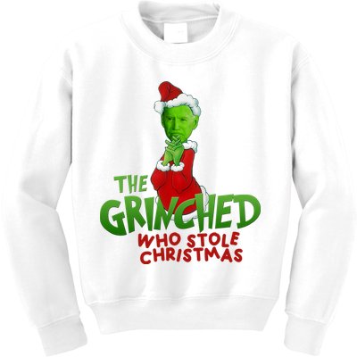 The Grinched Who Stole Christmas Funny Joe Biden Kids Sweatshirt