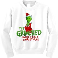 The Grinched Who Stole Christmas Funny Joe Biden Kids Sweatshirt