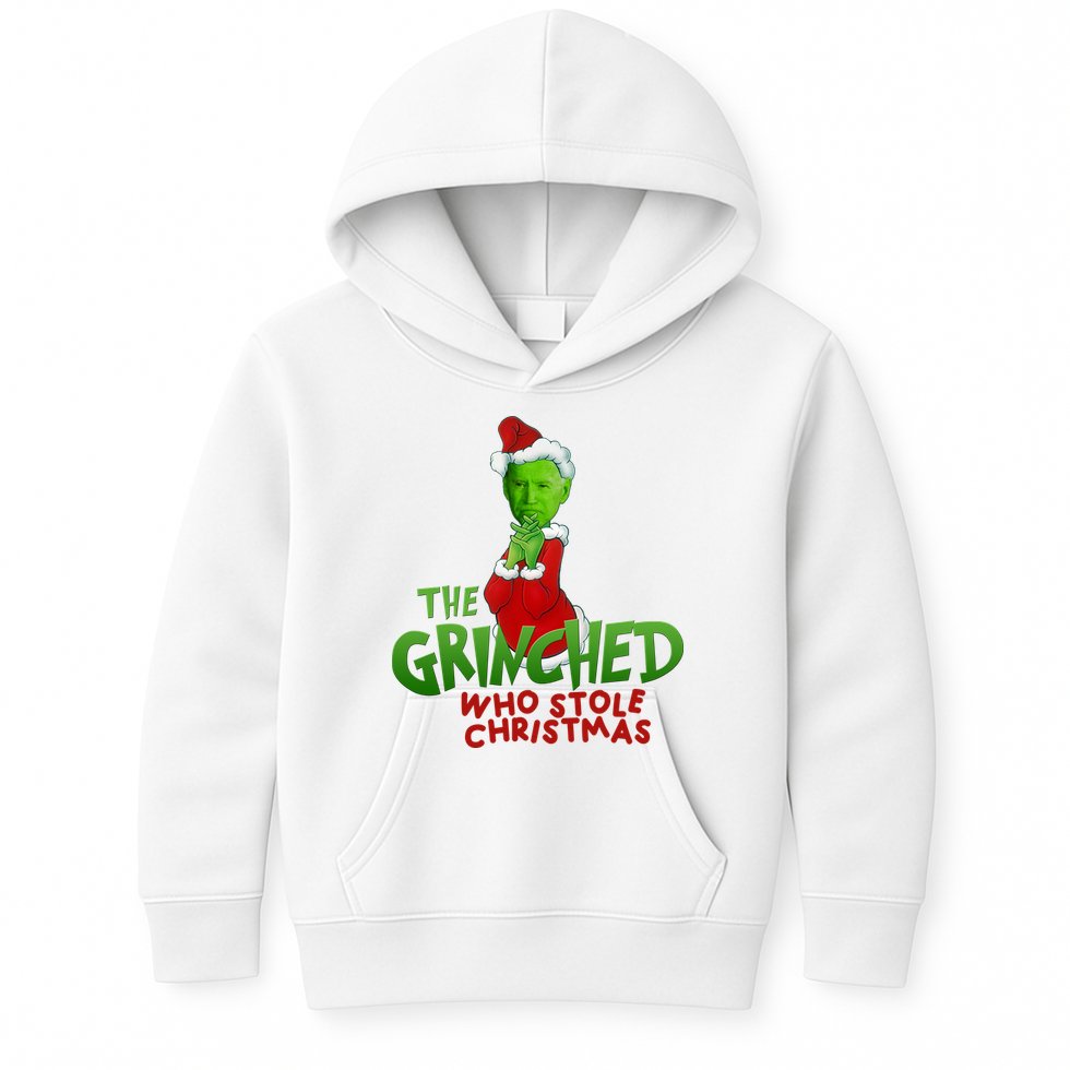 The Grinched Who Stole Christmas Funny Joe Biden Kids Hoodie