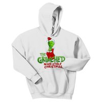 The Grinched Who Stole Christmas Funny Joe Biden Kids Hoodie