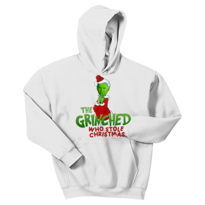 The Grinched Who Stole Christmas Funny Joe Biden Kids Hoodie