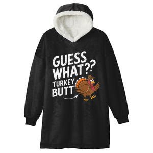 Thanksgiving Guess What Turkey Butt Hooded Wearable Blanket