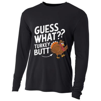Thanksgiving Guess What Turkey Butt Cooling Performance Long Sleeve Crew